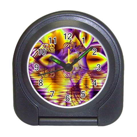 Golden Violet Crystal Palace, Abstract Cosmic Explosion Desk Alarm Clock from ArtsNow.com Front