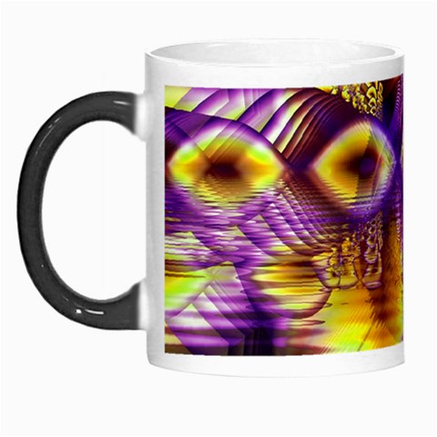 Golden Violet Crystal Palace, Abstract Cosmic Explosion Morph Mug from ArtsNow.com Left