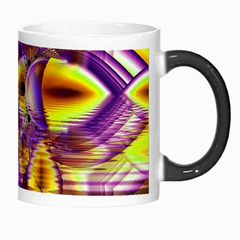 Golden Violet Crystal Palace, Abstract Cosmic Explosion Morph Mug from ArtsNow.com Right