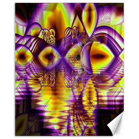 Golden Violet Crystal Palace, Abstract Cosmic Explosion Canvas 16  x 20  (Unframed) from ArtsNow.com 15.75 x19.29  Canvas - 1