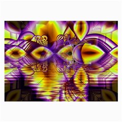 Golden Violet Crystal Palace, Abstract Cosmic Explosion Glasses Cloth (Large, Two Sided) from ArtsNow.com Front