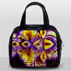 Golden Violet Crystal Palace, Abstract Cosmic Explosion Classic Handbag (Two Sides) from ArtsNow.com Front