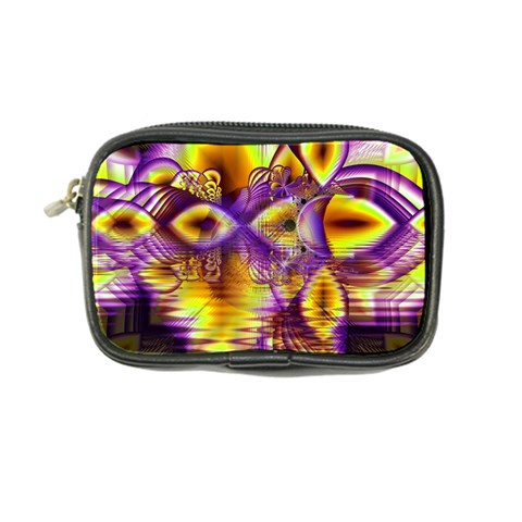 Golden Violet Crystal Palace, Abstract Cosmic Explosion Coin Purse from ArtsNow.com Front