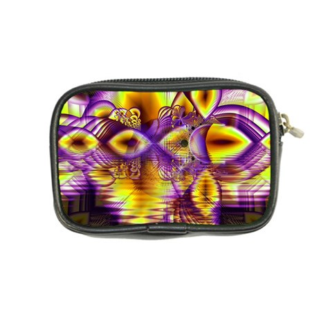 Golden Violet Crystal Palace, Abstract Cosmic Explosion Coin Purse from ArtsNow.com Back