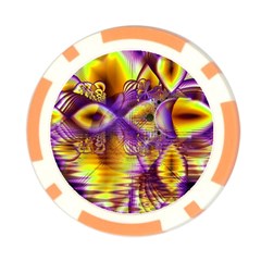 Golden Violet Crystal Palace, Abstract Cosmic Explosion Poker Chip (10 Pack) from ArtsNow.com Front