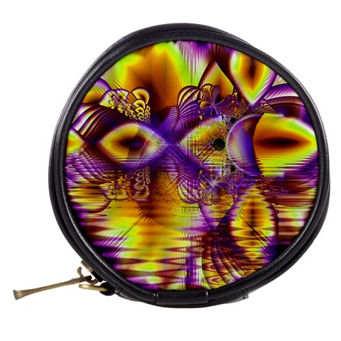 Golden Violet Crystal Palace, Abstract Cosmic Explosion Mini Makeup Case from ArtsNow.com Back