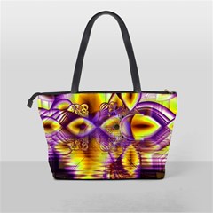 Golden Violet Crystal Palace, Abstract Cosmic Explosion Large Shoulder Bag from ArtsNow.com Back