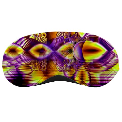 Golden Violet Crystal Palace, Abstract Cosmic Explosion Sleeping Mask from ArtsNow.com Front