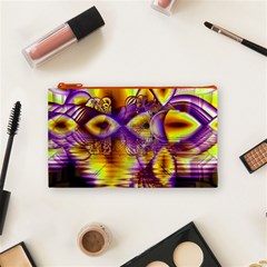 Golden Violet Crystal Palace, Abstract Cosmic Explosion Cosmetic Bag (Small) from ArtsNow.com Front