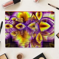 Golden Violet Crystal Palace, Abstract Cosmic Explosion Cosmetic Bag (XL) from ArtsNow.com Back