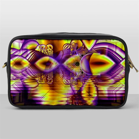 Golden Violet Crystal Palace, Abstract Cosmic Explosion Travel Toiletry Bag (One Side) from ArtsNow.com Front