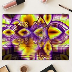 Golden Violet Crystal Palace, Abstract Cosmic Explosion Cosmetic Bag (XXL) from ArtsNow.com Back