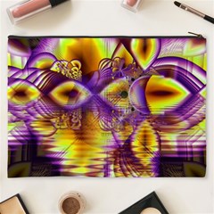 Golden Violet Crystal Palace, Abstract Cosmic Explosion Cosmetic Bag (XXXL) from ArtsNow.com Back