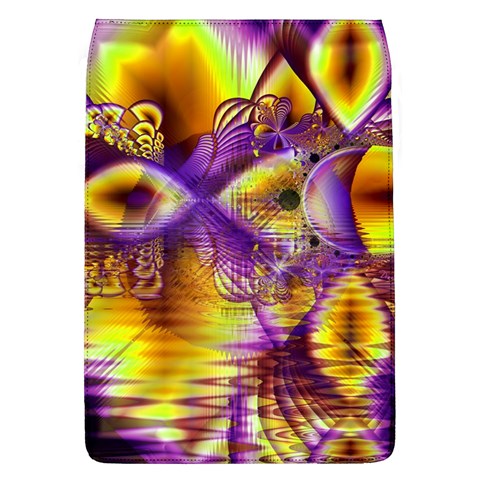 Golden Violet Crystal Palace, Abstract Cosmic Explosion Removable Flap Cover (Large) from ArtsNow.com Front