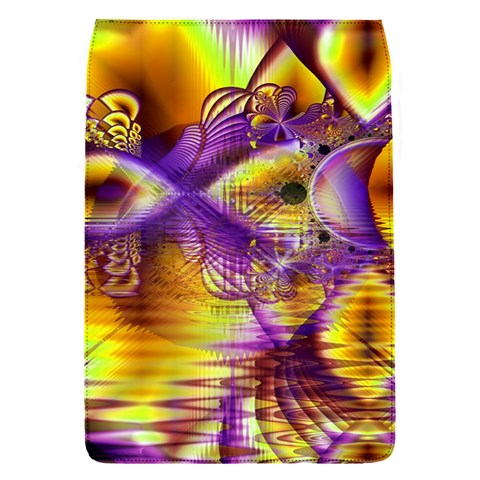 Golden Violet Crystal Palace, Abstract Cosmic Explosion Removable Flap Cover (Small) from ArtsNow.com Front