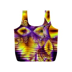 Golden Violet Crystal Palace, Abstract Cosmic Explosion Reusable Bag (S) from ArtsNow.com Back