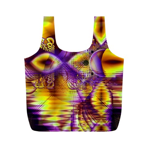 Golden Violet Crystal Palace, Abstract Cosmic Explosion Reusable Bag (M) from ArtsNow.com Front