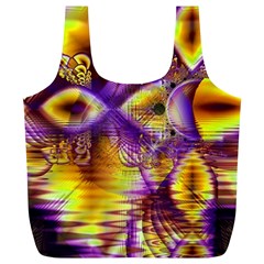 Golden Violet Crystal Palace, Abstract Cosmic Explosion Reusable Bag (XL) from ArtsNow.com Back