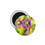 Raspberry Lime Mystical Magical Lake, Abstract  1.75  Button Magnet