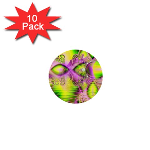 Raspberry Lime Mystical Magical Lake, Abstract  1  Mini Button (10 pack) from ArtsNow.com Front