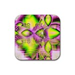 Raspberry Lime Mystical Magical Lake, Abstract  Drink Coaster (Square)