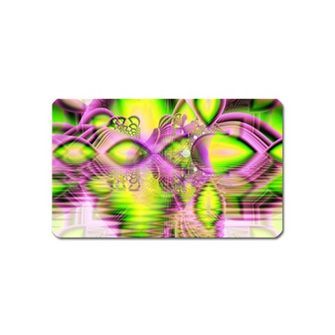 Raspberry Lime Mystical Magical Lake, Abstract  Magnet (Name Card) from ArtsNow.com Front