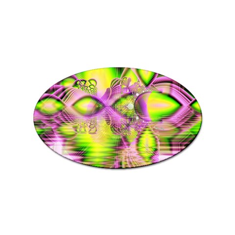 Raspberry Lime Mystical Magical Lake, Abstract  Sticker 10 Pack (Oval) from ArtsNow.com Front