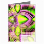 Raspberry Lime Mystical Magical Lake, Abstract  Greeting Card