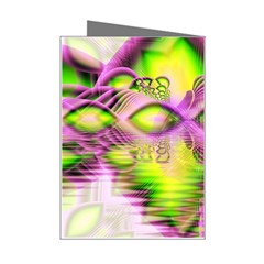 Raspberry Lime Mystical Magical Lake, Abstract  Mini Greeting Card from ArtsNow.com Right