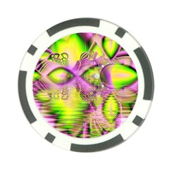 Raspberry Lime Mystical Magical Lake, Abstract  Poker Chip from ArtsNow.com Back