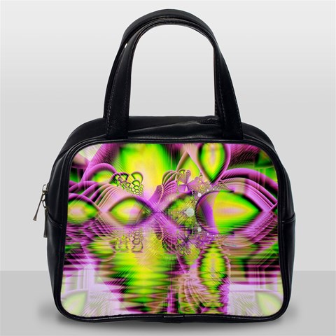 Raspberry Lime Mystical Magical Lake, Abstract  Classic Handbag (One Side) from ArtsNow.com Front