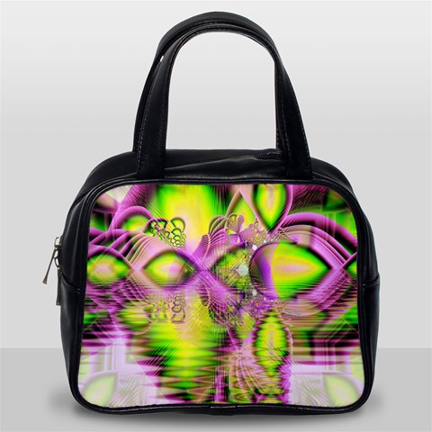 Raspberry Lime Mystical Magical Lake, Abstract  Classic Handbag (Two Sides) from ArtsNow.com Back