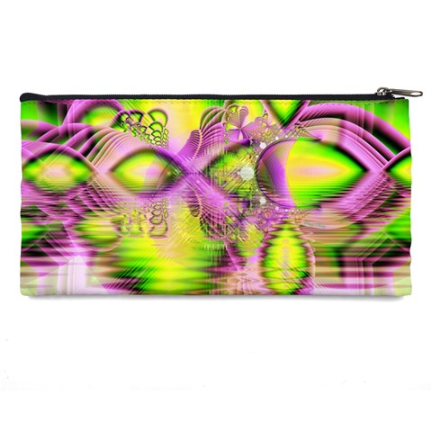 Raspberry Lime Mystical Magical Lake, Abstract  Pencil Case from ArtsNow.com Back