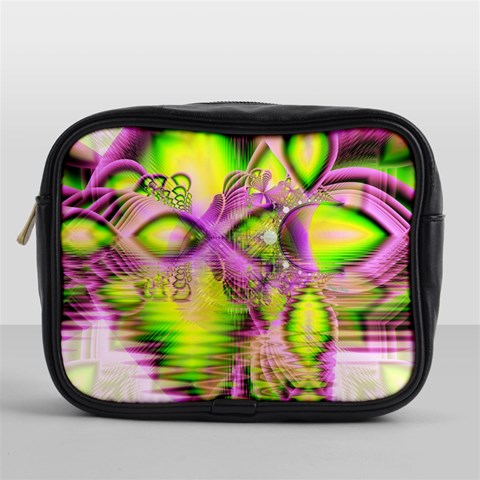 Raspberry Lime Mystical Magical Lake, Abstract  Mini Travel Toiletry Bag (One Side) from ArtsNow.com Front