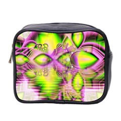 Raspberry Lime Mystical Magical Lake, Abstract  Mini Travel Toiletry Bag (Two Sides) from ArtsNow.com Front