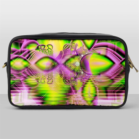 Raspberry Lime Mystical Magical Lake, Abstract  Travel Toiletry Bag (One Side) from ArtsNow.com Front