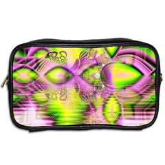 Raspberry Lime Mystical Magical Lake, Abstract  Travel Toiletry Bag (Two Sides) from ArtsNow.com Back