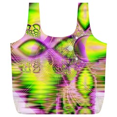 Raspberry Lime Mystical Magical Lake, Abstract  Reusable Bag (XL) from ArtsNow.com Front