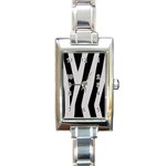 Zebra Rectangular Italian Charm Watch