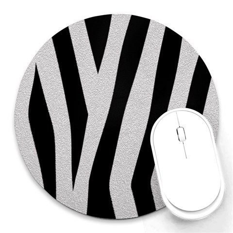 Zebra Round Mousepad from ArtsNow.com Front