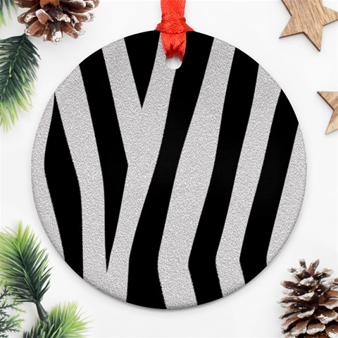 Zebra Ornament (Round) from ArtsNow.com Front