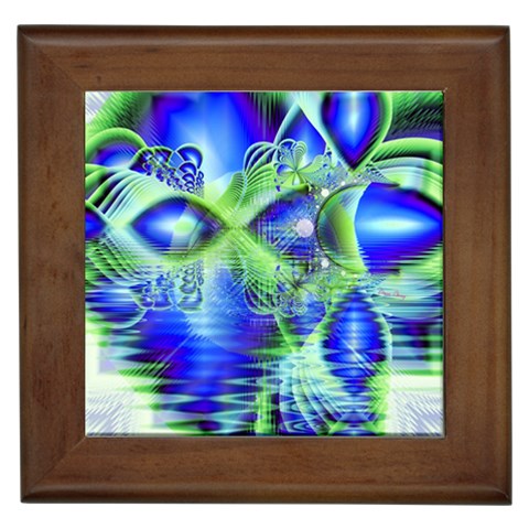 Irish Dream Under Abstract Cobalt Blue Skies Framed Ceramic Tile from ArtsNow.com Front