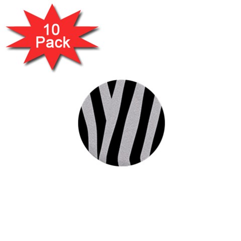 Zebra 1  Mini Button (10 pack)  from ArtsNow.com Front