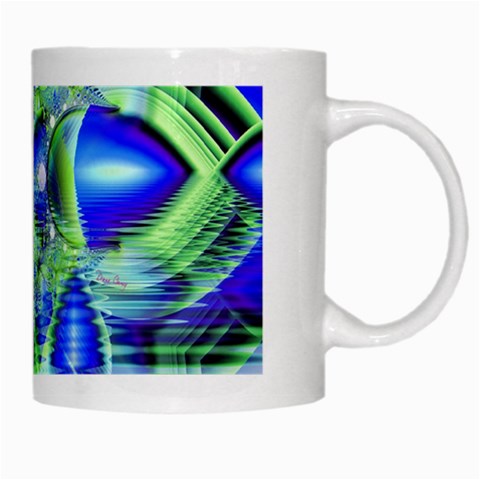 Irish Dream Under Abstract Cobalt Blue Skies White Coffee Mug from ArtsNow.com Right