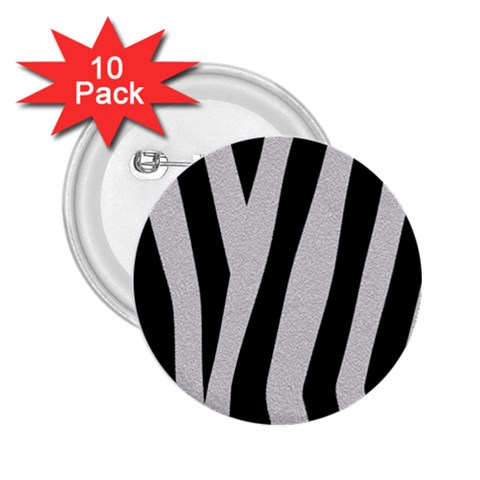 Zebra 2.25  Button (10 pack) from ArtsNow.com Front