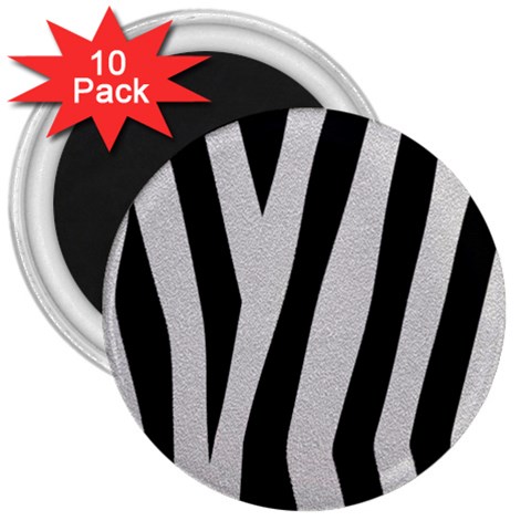 Zebra 3  Magnet (10 pack) from ArtsNow.com Front