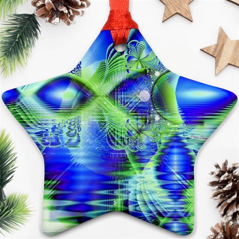 Irish Dream Under Abstract Cobalt Blue Skies Star Ornament (Two Sides) from ArtsNow.com Back