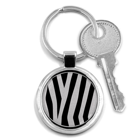 Zebra Key Chain (Round) from ArtsNow.com Front