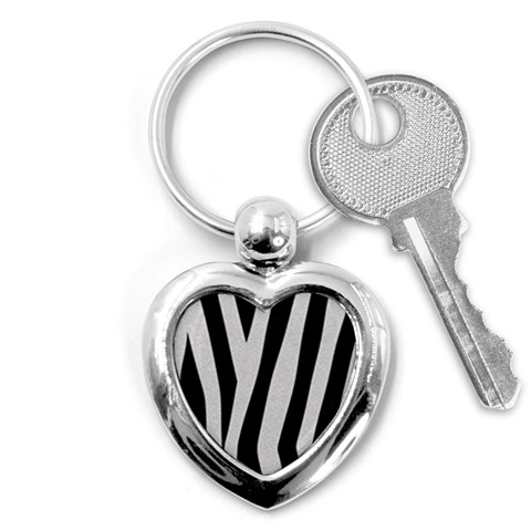 Zebra Key Chain (Heart) from ArtsNow.com Front