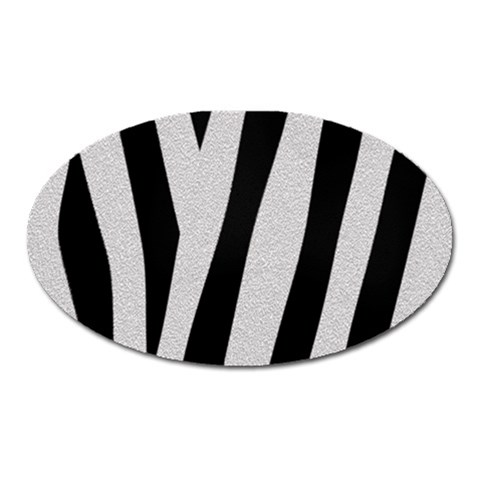 Zebra Magnet (Oval) from ArtsNow.com Front